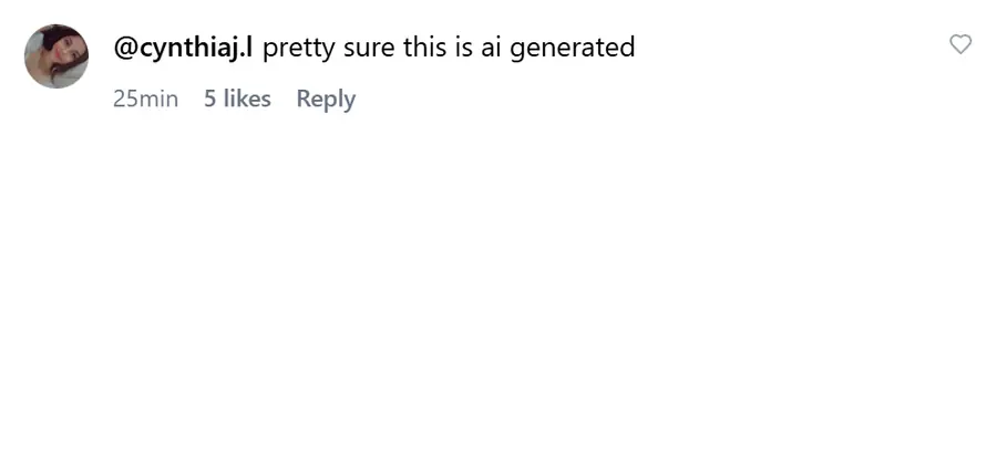 Instagram comment